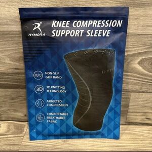 Rymora Knee Compression Support Sleeve Size Small Black